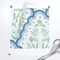 Scallop Botanical India Paisley Block Print Blue And Green French Country Grandmillennial Custom Removable Wallpaper by Spoonflower Peel & Stick Wallpaper 2FT Wide